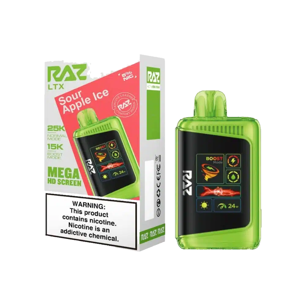 RAZ LTX 25K Disposable Vape - Sour Apple Ice product image