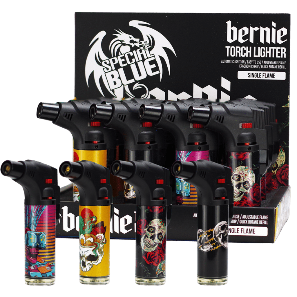 Special Blue Bernie Skull & Roses II Lighter
