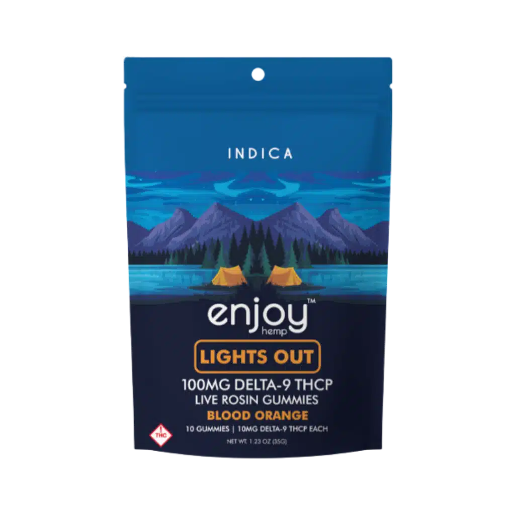 Enjoy Hemp Lights Out Blood Orange Gummies – 100mg Delta 9 THCP, 10 Count